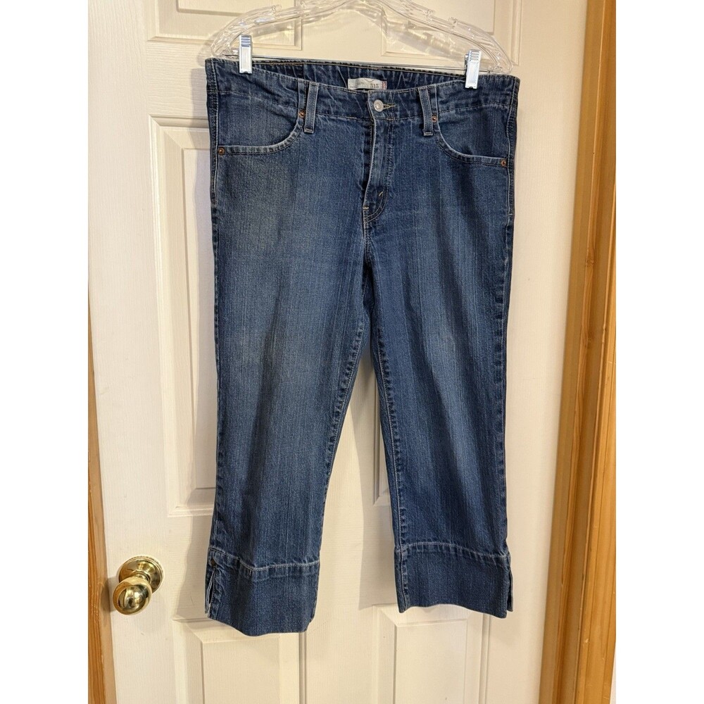 Levi’s 515 Women’s Capri Jeans Size 12 Blue Denim Stretch Mid Rise